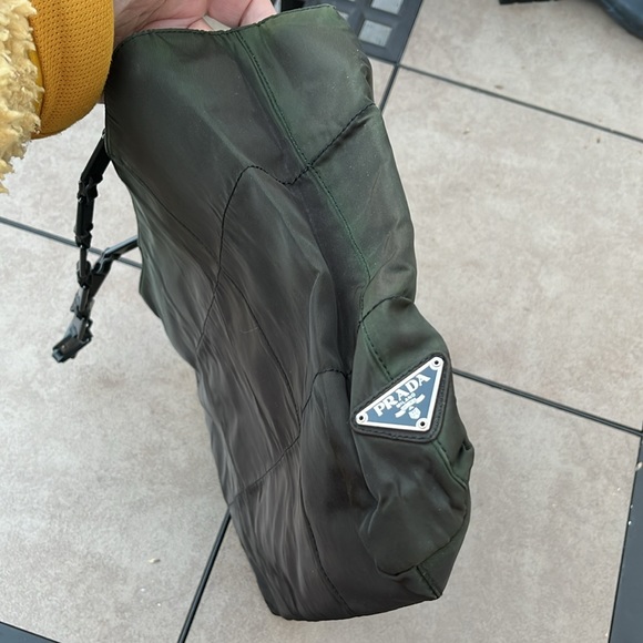 PRADA ITALY LADIES BLACK NYLON BAG-VINTAGE - Picture 12 of 16